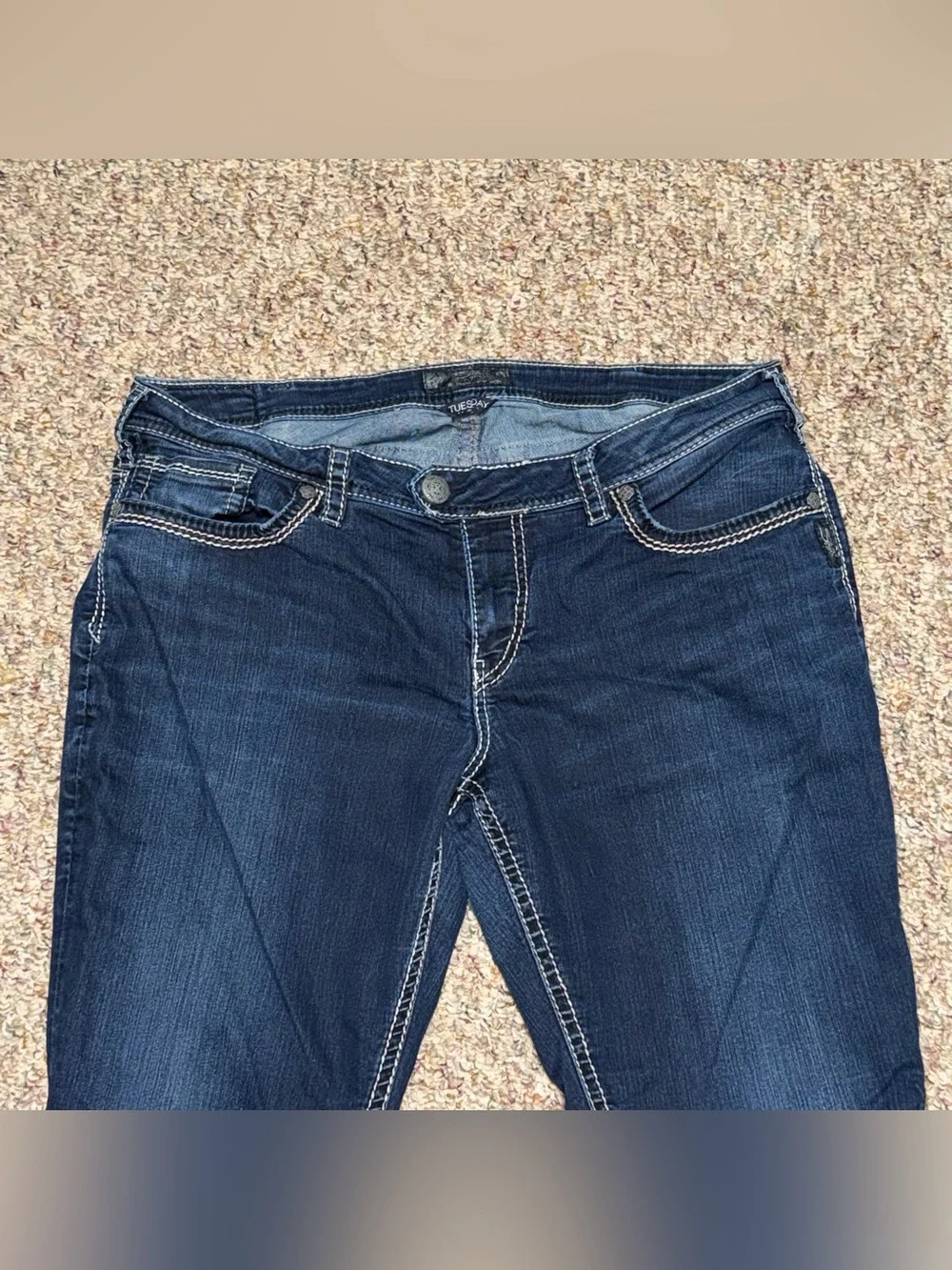 Women's size 18 Silver jeans Dark Wash Women's Bootcut Jeans - Navy Blue - Picture 3 of 9